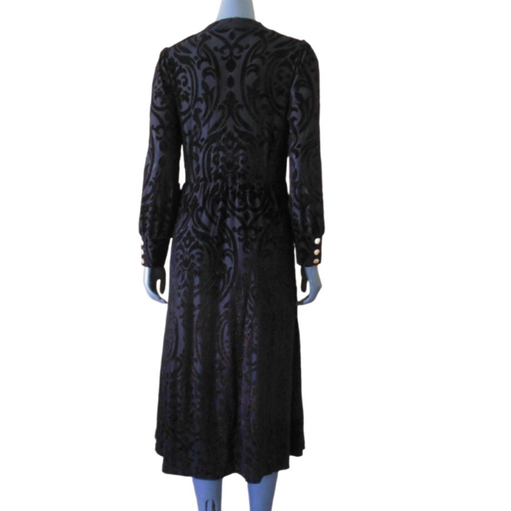 $170 NWT Soft Surroundings HADLEY Black Abstract Velvet Dress - Size 16 - Picture 8 of 14